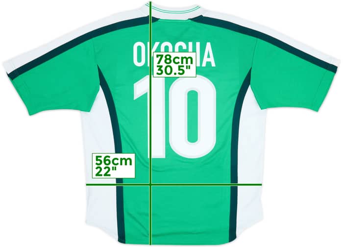 1998-00 Nigeria Home Shirt Okocha #10 - 8/10 - (L)