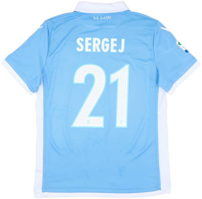 2016-17 Lazio Squad Signed Home Shirt Sergej #21 - 8/10 - (L)