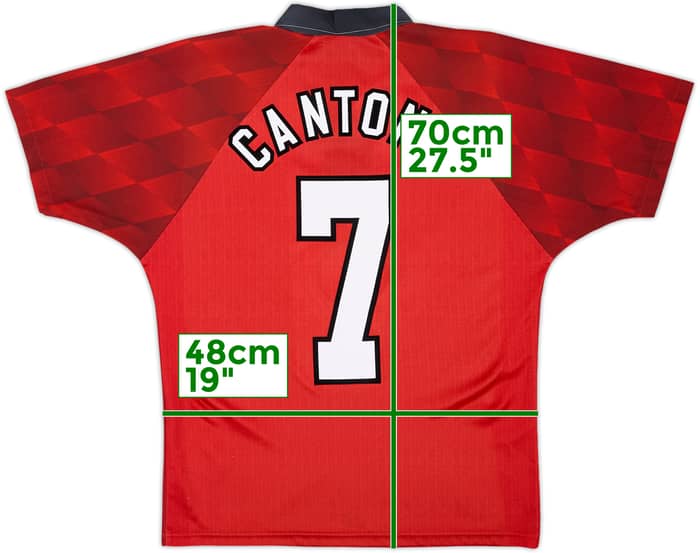 1996-98 Manchester United Camiseta Local Cantona #7 - 9/10 - (Y)