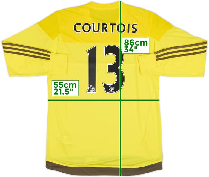 2015-16 Chelsea Player Issue GK Shirt Courtois #13 - 8/10 - (L)