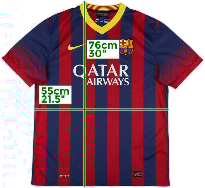 2013-14 Barcelona Home Shirt #5 - 8/10 - (L)