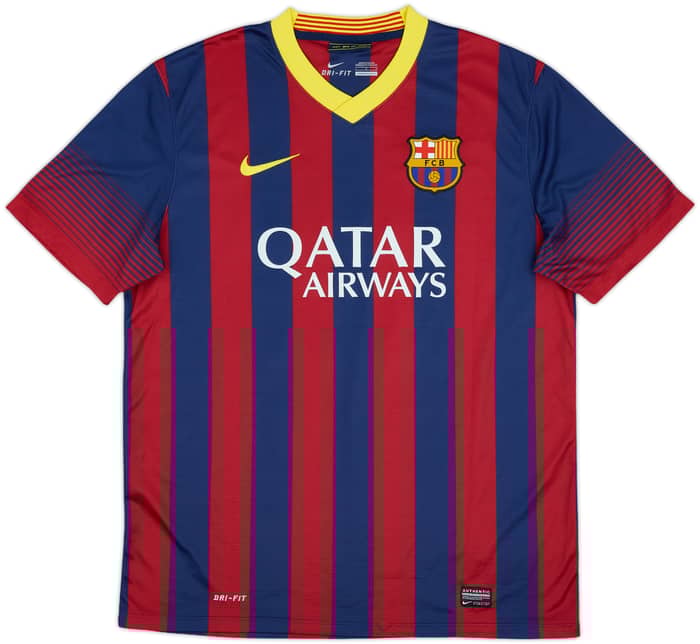 2013-14 Barcelona Home Shirt #18 - 7/10 - (L)