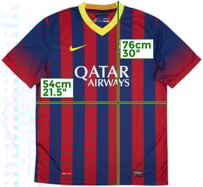 2013-14 Barcelona Home Shirt #18 - 7/10 - (L)
