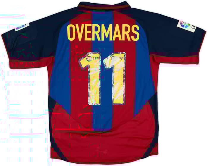 2003-04 Barcelona Home Shirt Overmars #11 - 4/10 - (M)