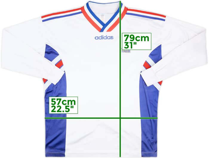 1996 France U-21 Match Issue Away L/S Shirt #19