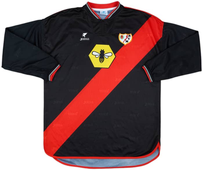 2000-01 Rayo Vallecano Match Issue UEFA Cup Away L/S Shirt De Quintana #4