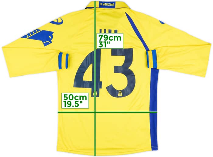 2011-12 Hellas Verona Match Issue GK/Away Shirt Hu #43