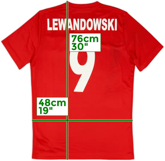 2015 Nike Template Shirt (Poland) Lewnadowski #9 - 8/10 - (M)