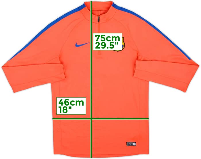 2016-17 Barcelona Nike 1/4 Zip Training Top - 8/10 - (S)