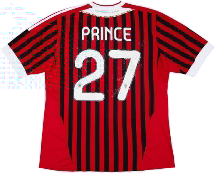 2011-12 AC Milan Home Shirt Prince #27 - 4/10 - (XL)