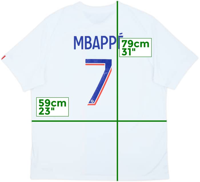 2022-23 Paris Saint-Germain Third Shirt Mbappe #7 - 8/10 - (XL)