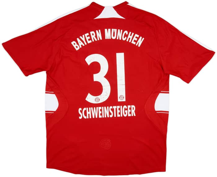 Camiseta de local del Bayern Munich 2007-08 Schweinsteiger #31 - 5/10 - (L)