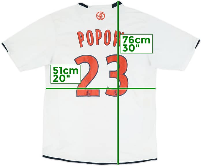 2007-08 Paris Saint-Germain Away Shirt Popow #23 - 6/10 - (M)