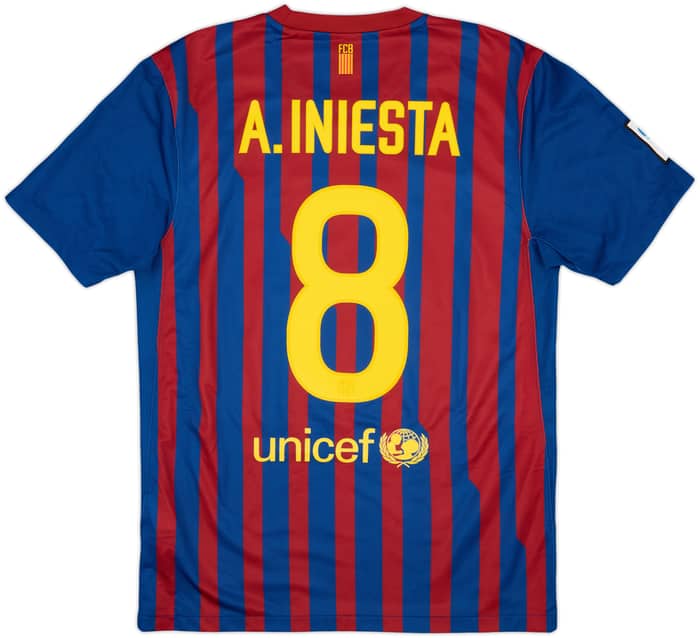 2011-12 Barcelona Home Shirt A.Iniesta #8 - 8/10 - (S)