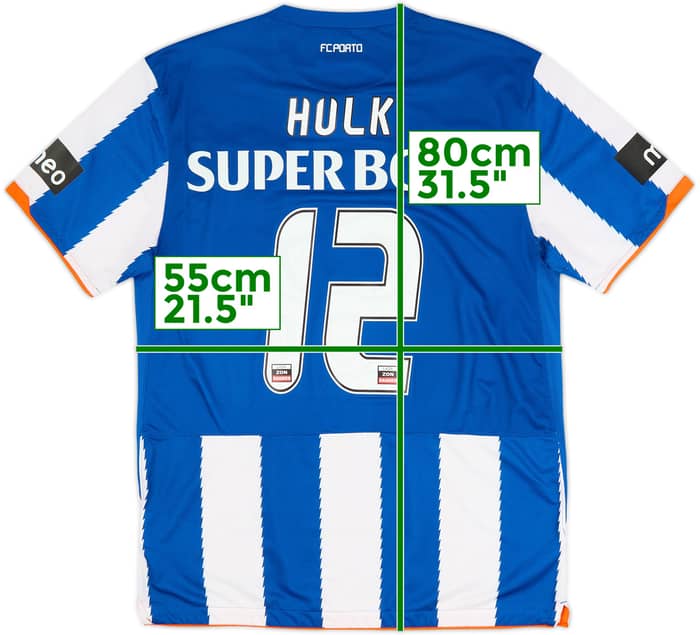 2010-11 Porto Home Shirt Hulk #12 - 8/10 - (L)