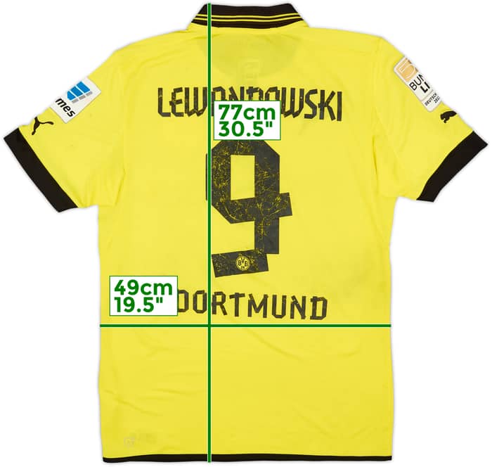 2012-13 Borussia Dortmund Home Shirt Lewandowski #9 - 4/10 - (L)