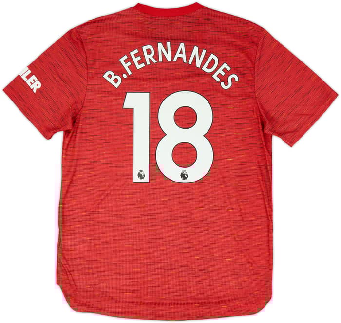 2020-21 Manchester United Authentic Home Shirt B.Fernandes #18 - 8/10 - (L)