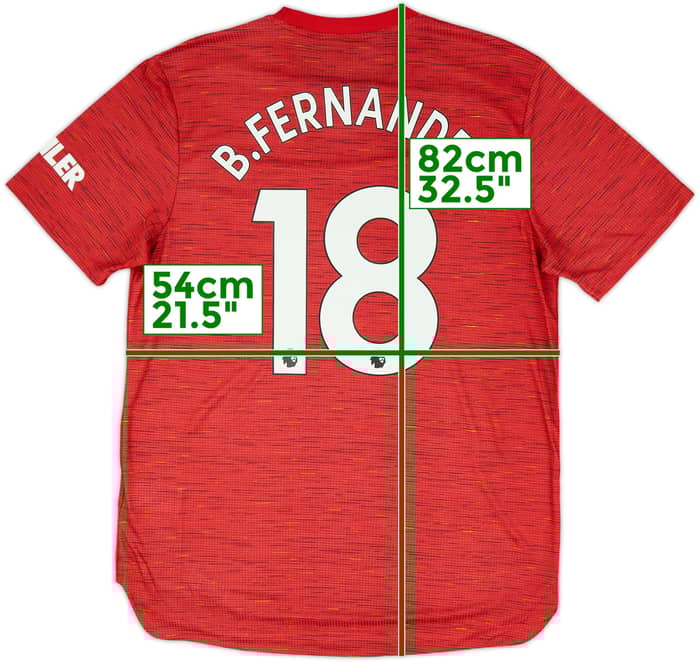 2020-21 Manchester United Authentic Home Shirt B.Fernandes #18 - 8/10 - (L)