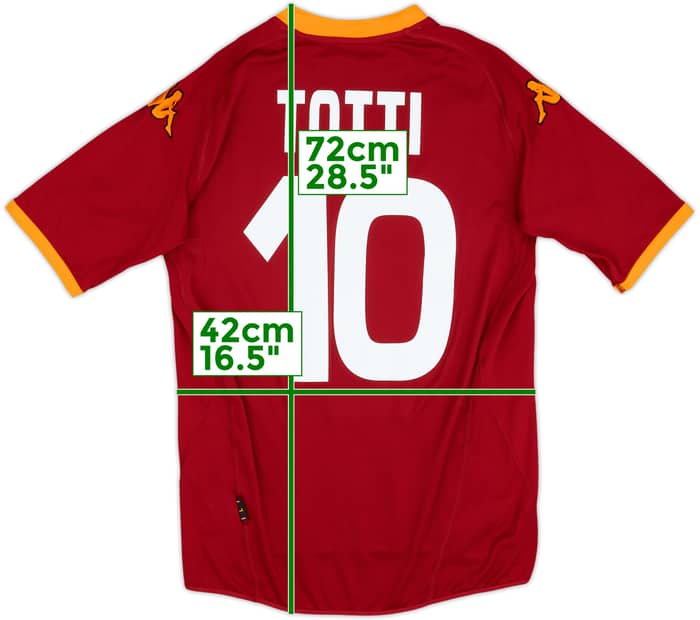 2008-09 Roma Home Shirt Totti #10 - 6/10 - (L)