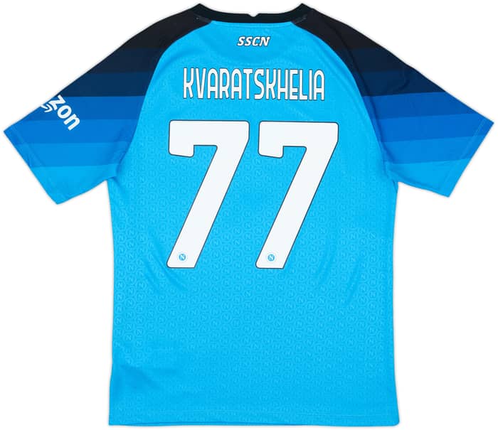 2022-23 Napoli Home Shirt Kvaratskhelia #77 - 9/10 - (L)