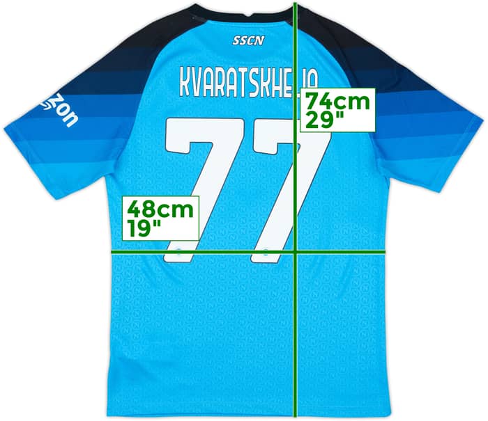 2022-23 Napoli Home Shirt Kvaratskhelia #77 - 9/10 - (L)