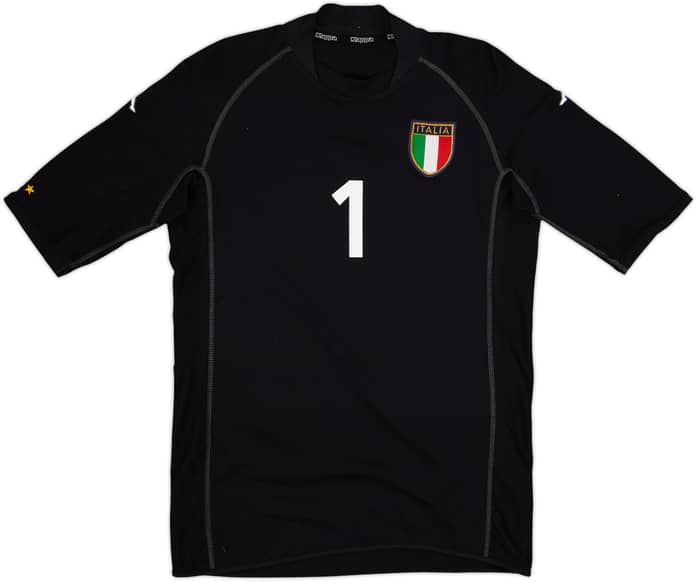 2002 Italy GK S/S Shirt Buffon #1 - 9/10 - (M)