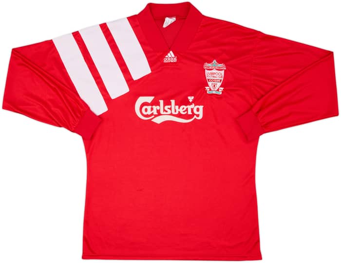 1992-93 Liverpool Centenary Player Issue Home L/S Shirt - 8/10 - (L/XL)