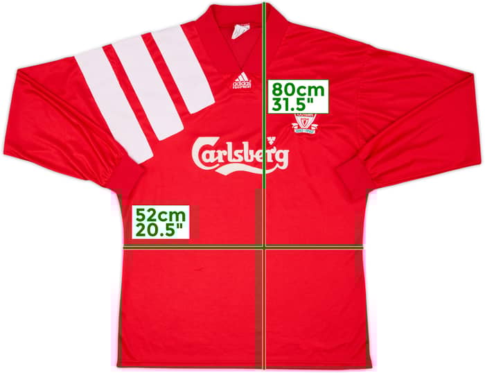 1992-93 Liverpool Centenary Player Issue Home L/S Shirt - 8/10 - (L/XL)