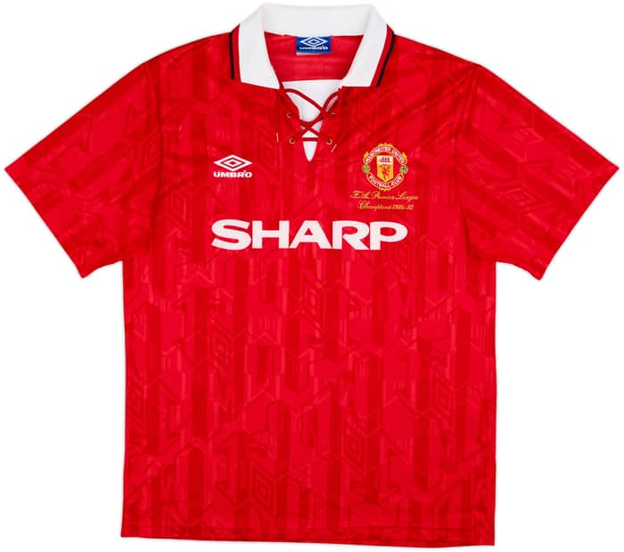 1992-94 Manchester United Home Shirt Cantona #7 - 8/10 - (L)