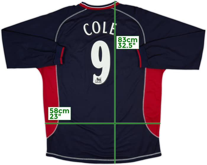 2000-01 Manchester United Third L/S Shirt Cole #9 - 6/10 - (XL)