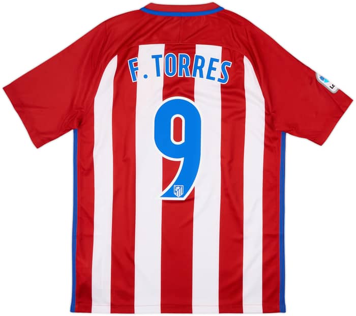 2016-17 Atletico Madrid Home Shirt Torres #9 - 6/10 - (M)