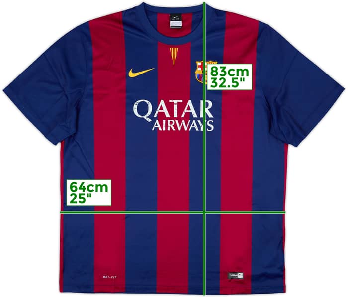 2014-15 Barcelona Basic Home Shirt - 5/10 - (XXL)