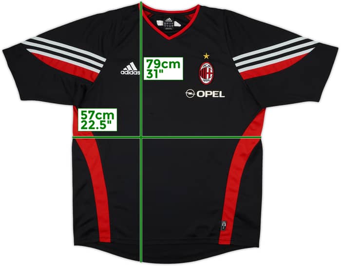 2003-04 AC Milan adidas Training Shirt - 6/10 - (L/XL)
