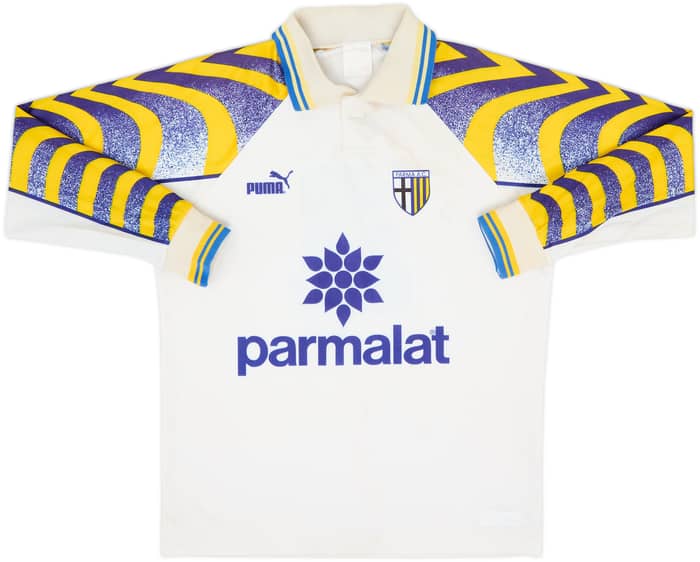 Camiseta Básica de local L/S del Parma 1995-97 #4 - 4/10 - (S)