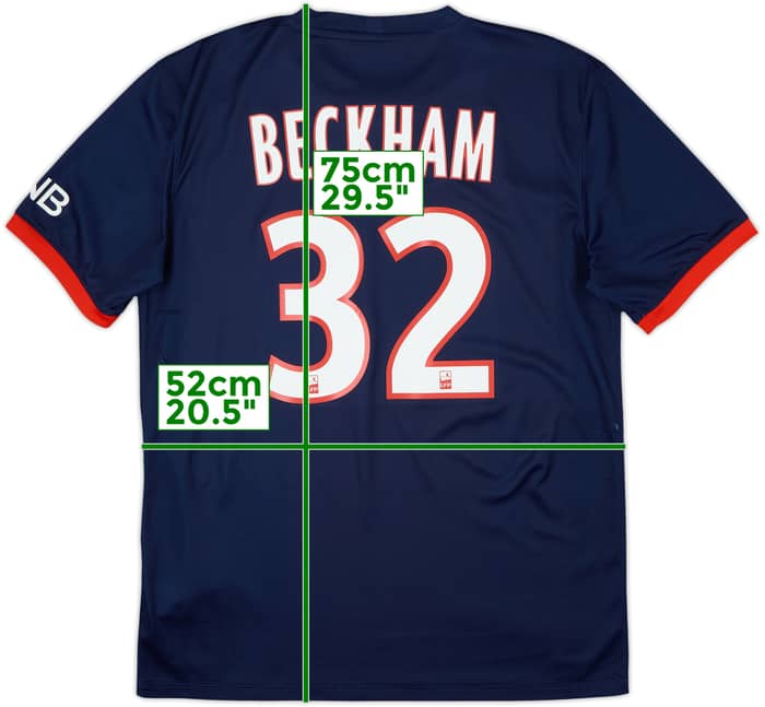 2013-14 Paris Saint-Germain Home Shirt Beckham #32 - 10/10 - (M)