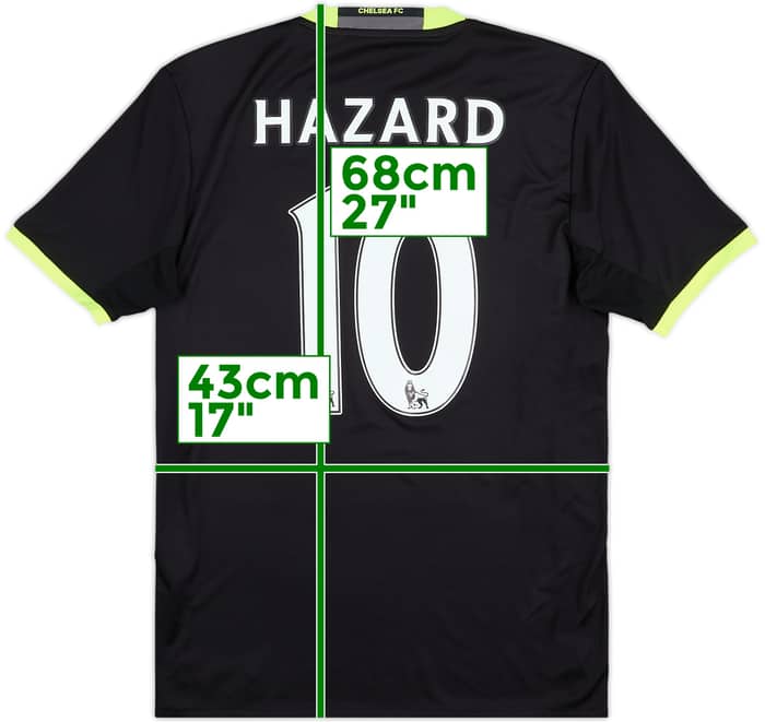 Camiseta de visitante del Chelsea 2016-17 Hazard #10 - 8/10 - (XS)