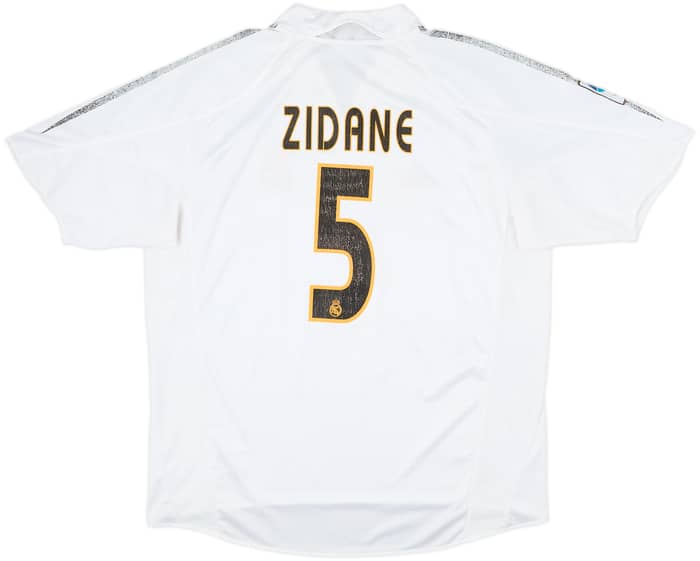 2004-05 Real Madrid Home Shirt Zidane #5 - 4/10 - (L)
