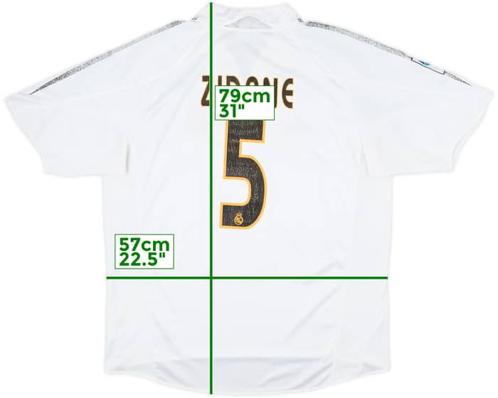2004-05 Real Madrid Home Shirt Zidane #5 - 4/10 - (L)