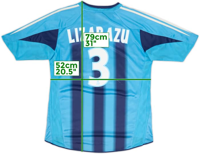 2004-05 Olympique Marseille Camiseta Visitante Lizarazu #3 - 6/10 - (L)