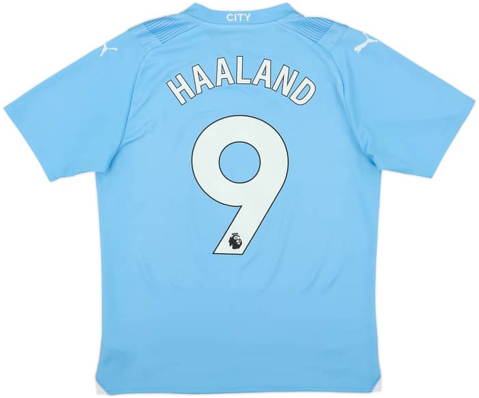 2023-24 Manchester City Home Shirt Haaland #9 - 8/10 - (M)