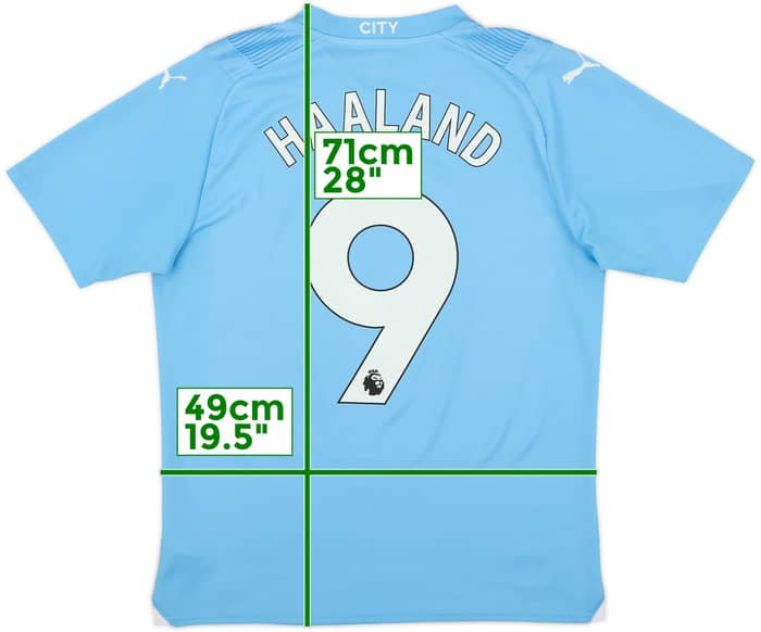 2023-24 Manchester City Home Shirt Haaland #9 - 8/10 - (M)
