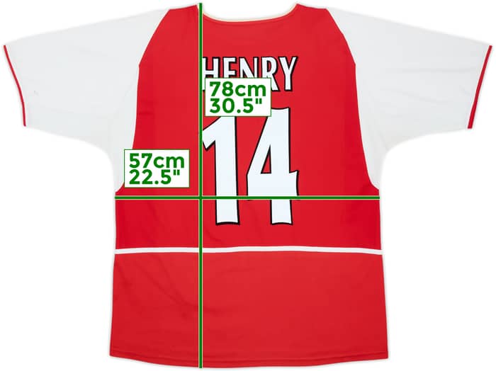 2002-04 Arsenal Home Shirt Henry #14 - 8/10 - (L)