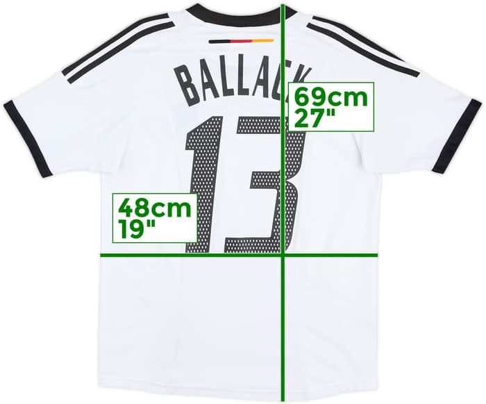 2002-04 Germany Home Shirt Ballack #13 - 8/10 - (XL.Boys)