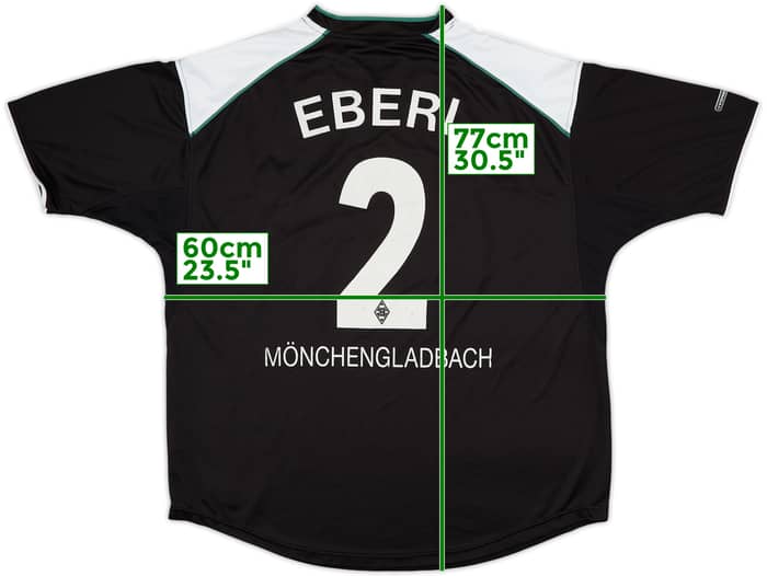 2001-02 Borussia Monchengladbach Away Shirt Eberl #2 - 6/10 - (XL)