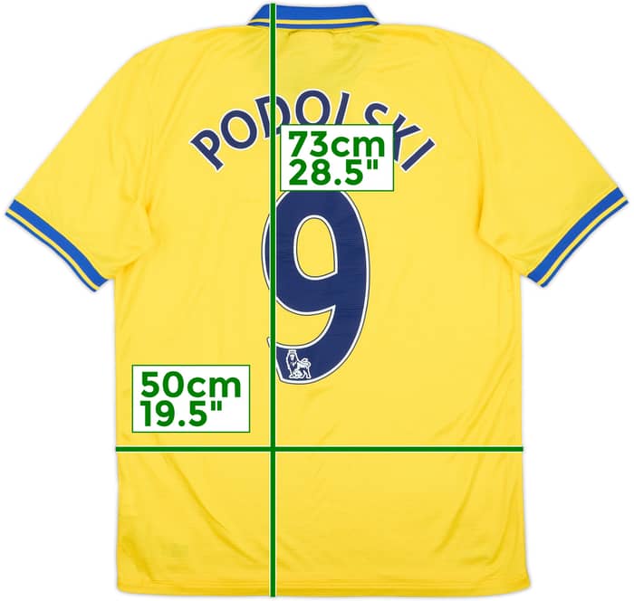 2013-14 Arsenal Away Shirt Podolski #9 - 6/10 - (M)