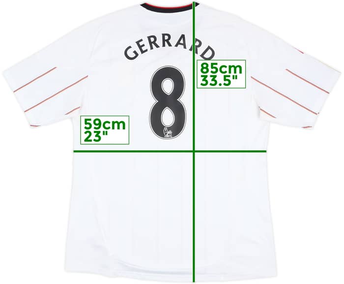 2010-11 Liverpool Camiseta Visitante Gerrard #8 - 4/10 - (XXL)