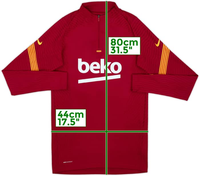 2020-21 Barcelona Nike Vaporknit 1/4 Zip Training Top - 7/10 - (S)