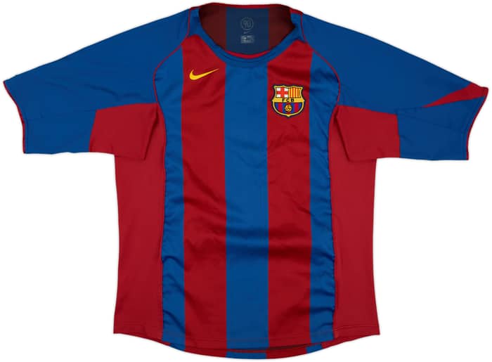 2004-05 Barcelona Home Shirt Larsson #17 - 7/10 - (L)