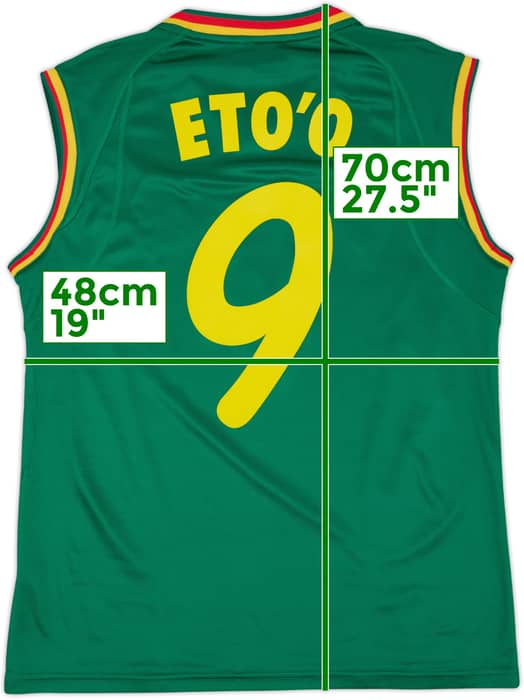 2002 Cameroon Home Vest Shirt Eto'o #9 - 6/10 - (L)