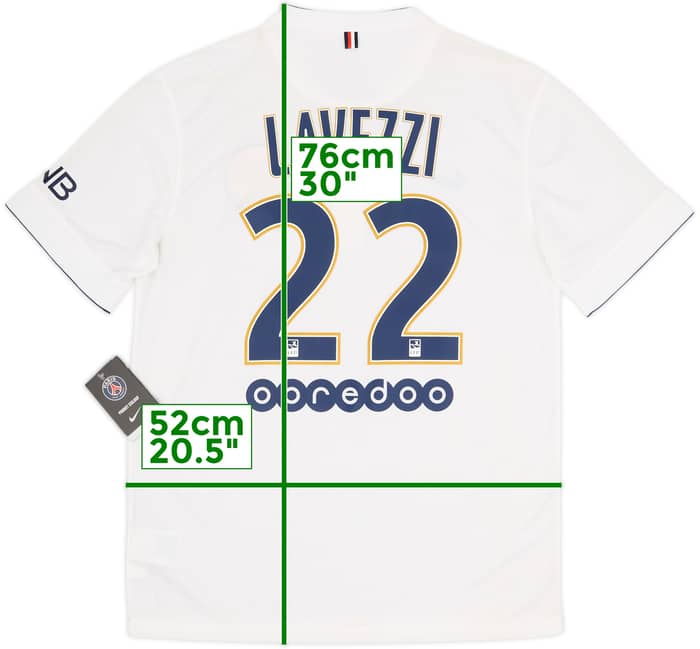 2014-15 Paris Saint-Germain Away Shirt Lavezzi #22 (M)